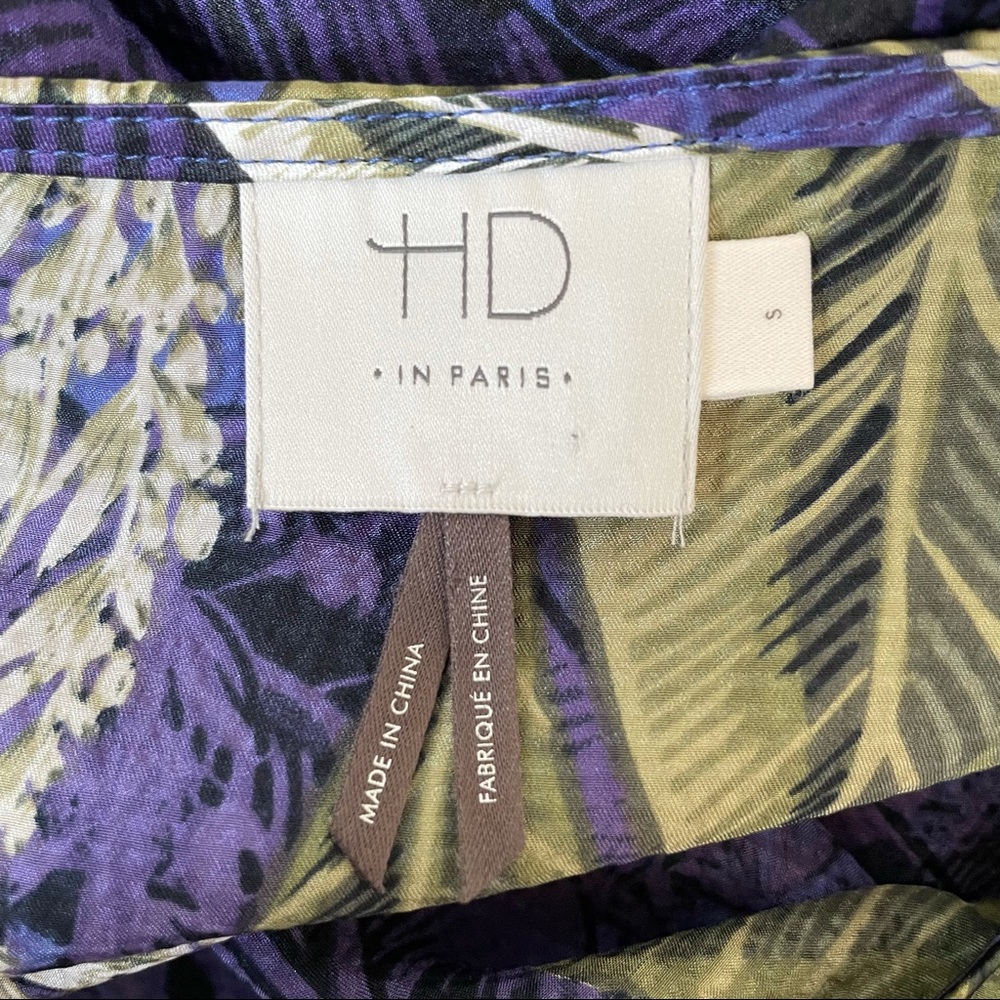 Anthropologie HD in Paris Blue Silk Cocoon Blouse - Picture 6 of 7